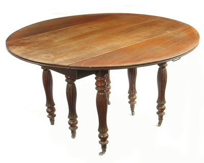 Appraisal: A late Regency mahogany extending dining table the moulded edge