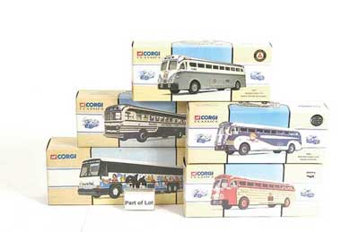 Appraisal: Corgi Classics American Coaches - to include Burlington Trailways General