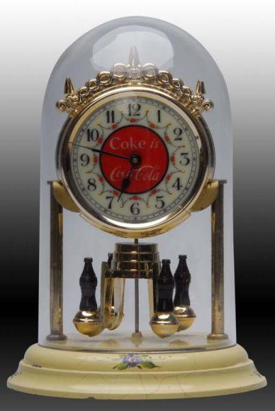 Appraisal: Small Coca-Cola Dome Clock Description Circa s to s German