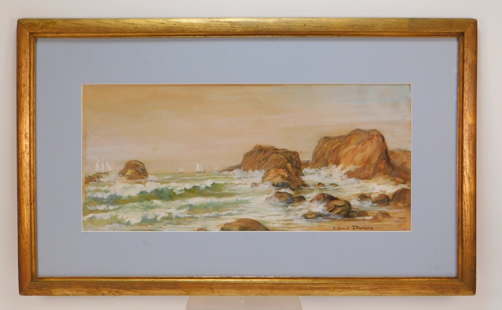 Appraisal: EDMUND DARCH LEWIS COASTAL LANDSCAPE WC PAINTING Pennsylvania - Impressionist