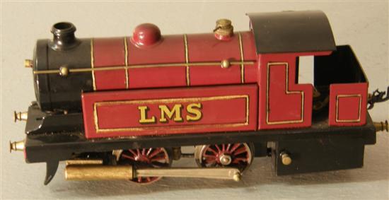 Appraisal: Model of a steam locomotive maroon livery highlighted in gilt