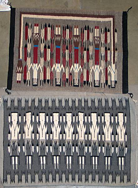 Appraisal: Two Navajo Yei rugs One by Betty Totsoni the other