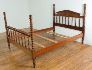 Appraisal: Burris Mfg Company Spindle Bed Solid cherry Jenny Lind style