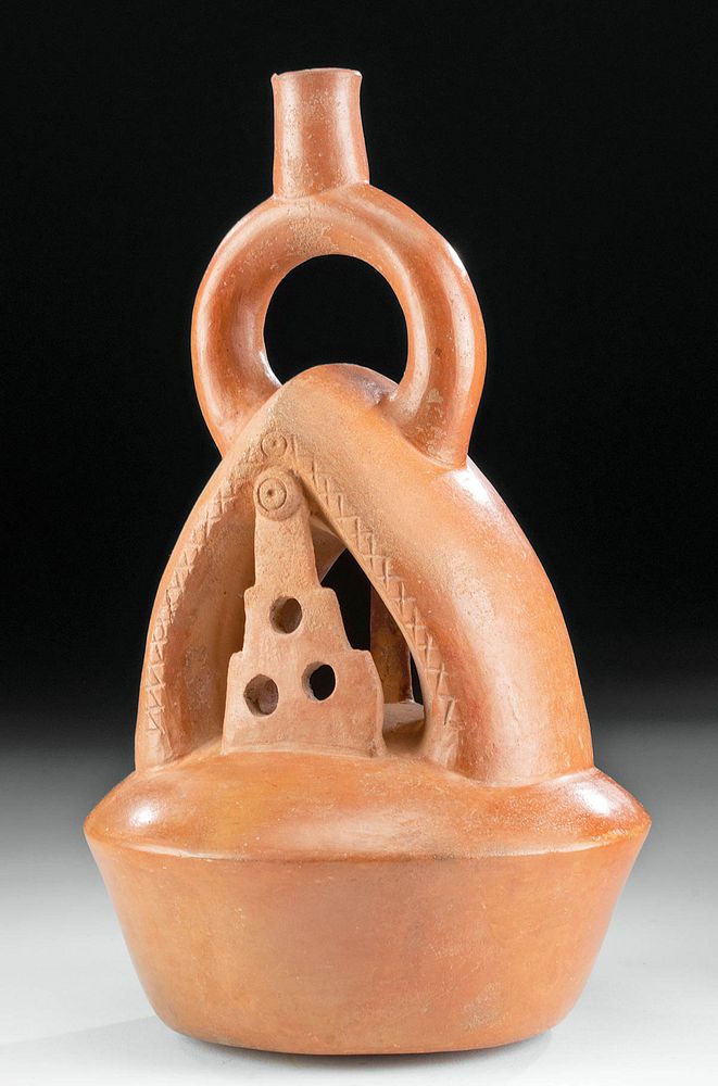 Appraisal: Salinar Pottery Stirrup Vessel in the Form of a House