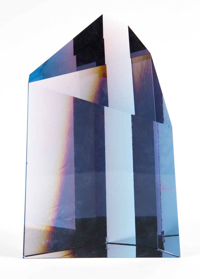 Appraisal: Mark Peiser Interspace Series glass sculpture American b signed ISO