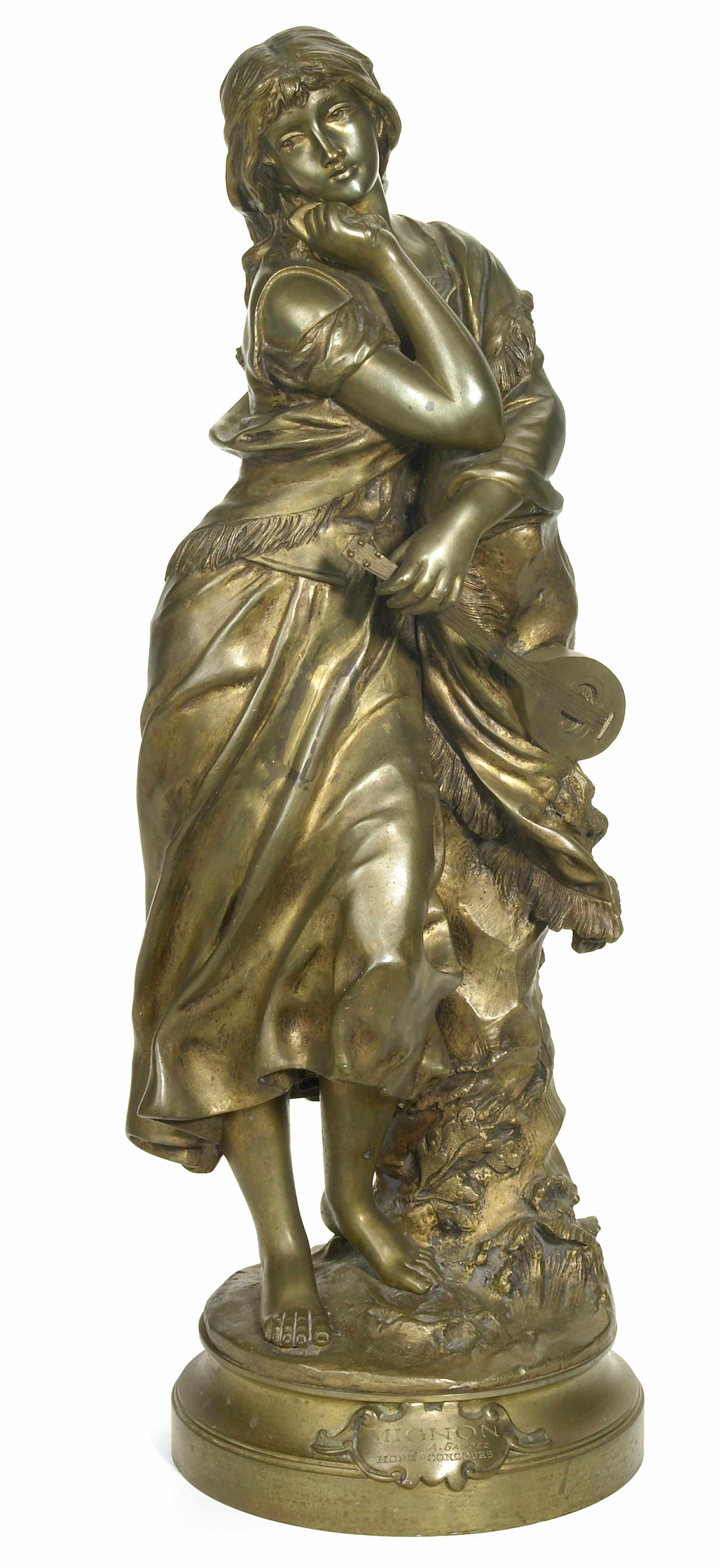 Appraisal: A French gilt bronze figure Mignon after a model by