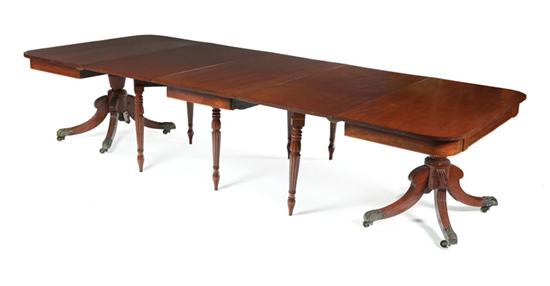 Appraisal: THREE-PART DINING TABLE Possibly Irish - mahogany and pine Of