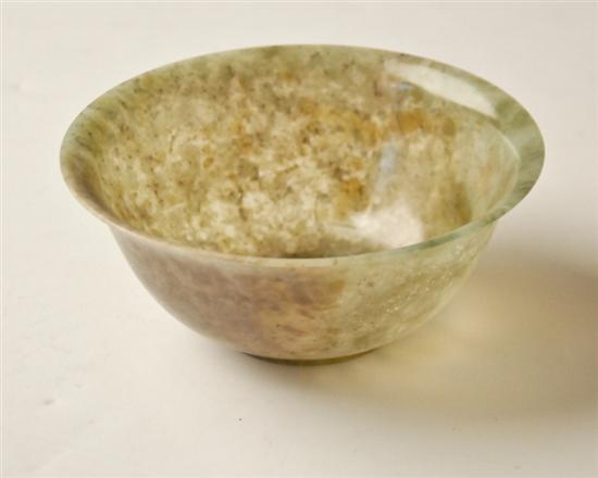 Appraisal: A th C Chinese Apple Green Jade Bowl high diameter