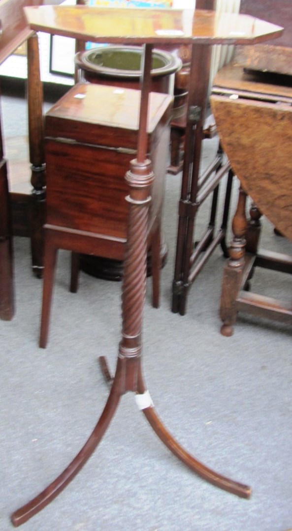 Appraisal: An early th century mahogany occasional table the carved rectangular