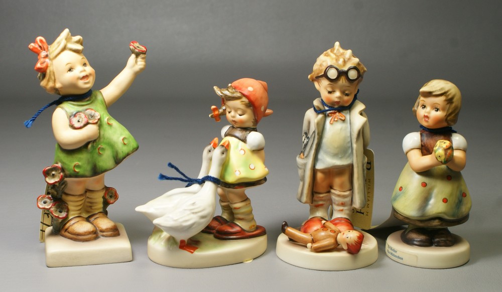 Appraisal: Goebel Hummel figurines Goose Girl Hum Spring Cheer Hum some