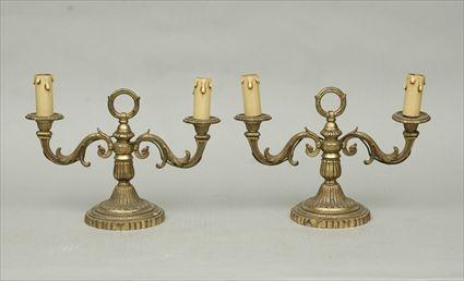 Appraisal: Pair of Two-Light Lamps