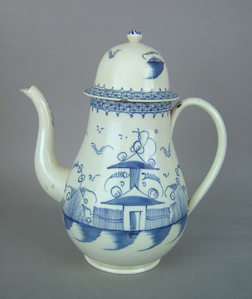 Appraisal: Pearlware teapot ca with chinoiserie decoration h