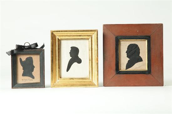 Appraisal: THREE SILHOUETTES American or European st half- th century Portraits