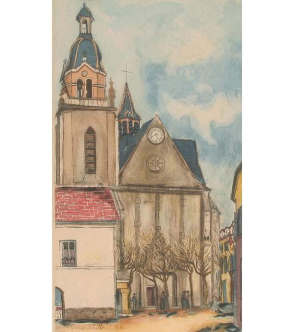 Appraisal: Maurice Utrillo French - L'Eglise de Limours intaglio engraved by