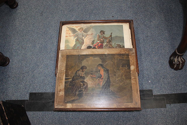 Appraisal: A TH CENTURY GERMAN JIGSAW PUZZLE with images depicting scenes