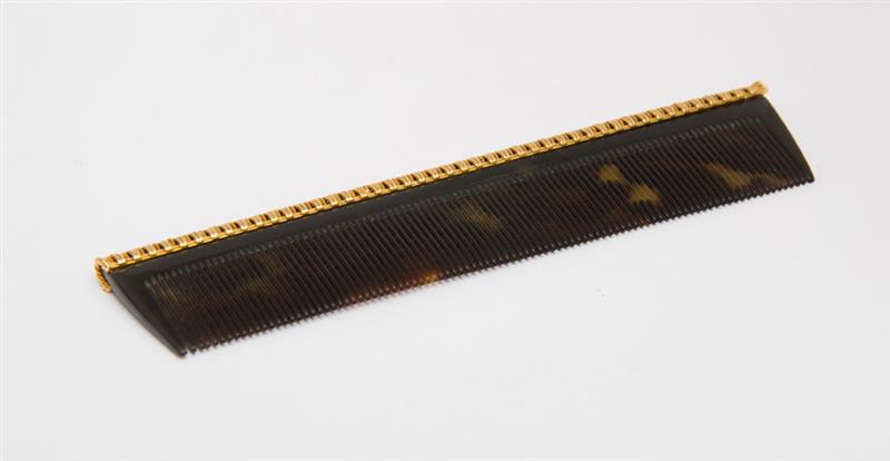 Appraisal: SCHLUMBERGER FOR TIFFANY CO K YELLOW GOLD AND FAUX-TORTOISESHELL COMB