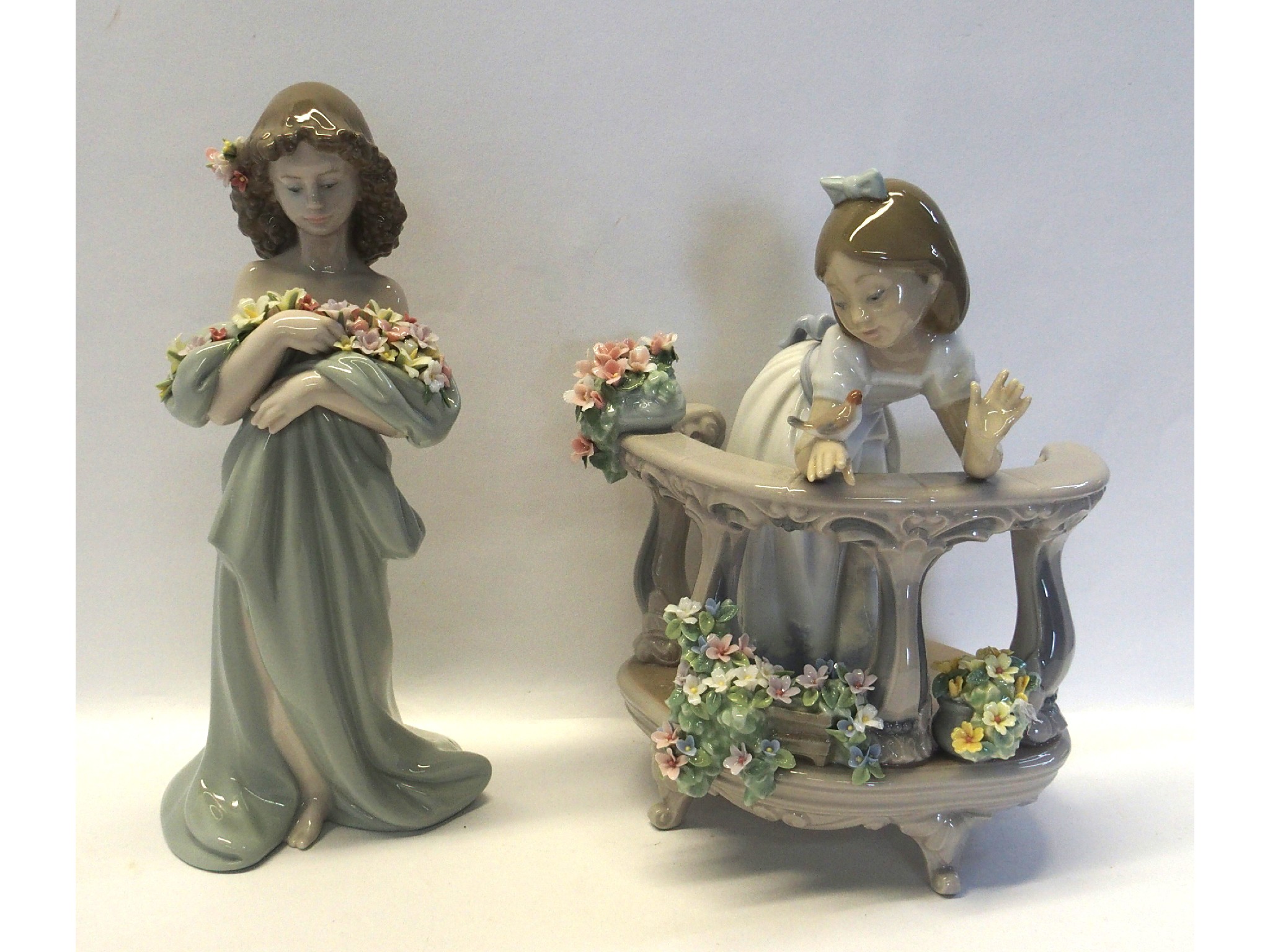 Appraisal: Two Lladro figures 'Morning Song' by Jos Javier Malavia and