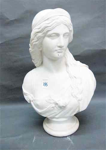 Appraisal: CLASSIC WHITE MARBLE BUST Italian early th century a head