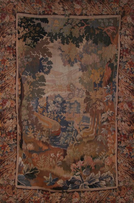 Appraisal: CONTINENTAL TAPESTRY PANEL late th century French or Belgian Depicting