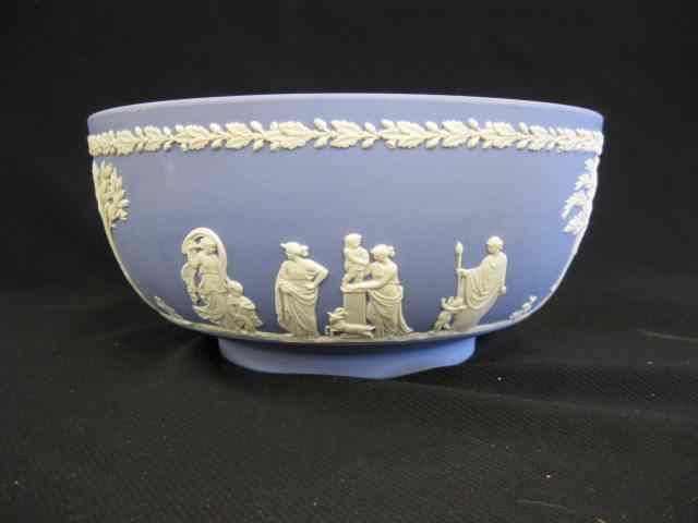 Appraisal: Wedgwood Blue Jasperware Fruit Bowl classical maidens garden scenes ''