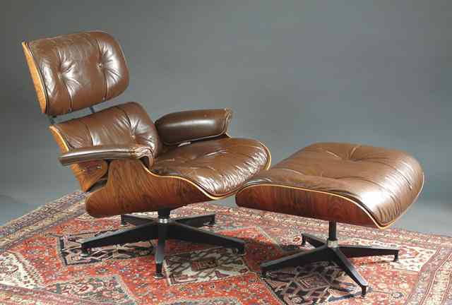 Appraisal: CHARLES RAY EAMES LOUNGE CHAIR AND OTTOMAN by Herman Miller