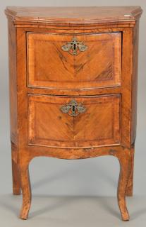 Appraisal: Louis XV two drawer inlaid stand ht wd and dp