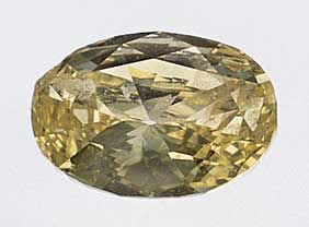 Appraisal: FANCY INTENSE YELLOW DIAMOND Fancy intense natural yellow diamond in