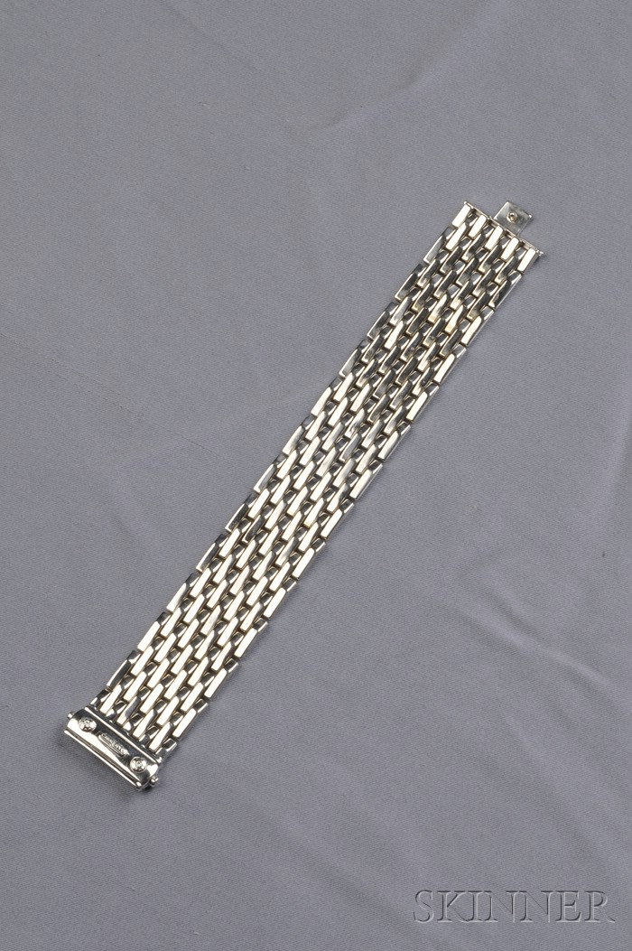 Appraisal: kt Gold Bracelet Chimento composed of brickwork links reversing to