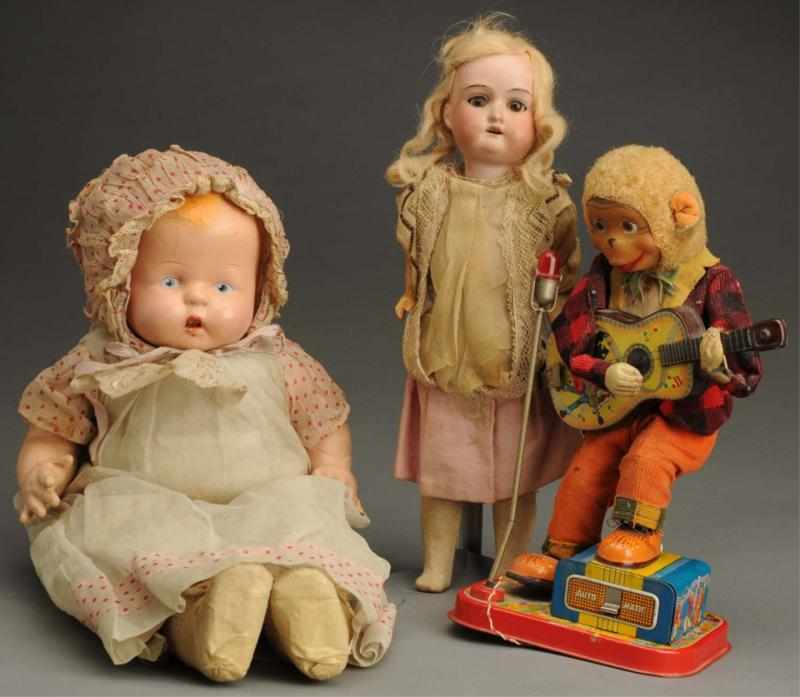 Appraisal: Lot of Dolls Toys German bisque socket head Florodora by