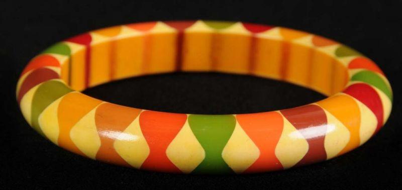 Appraisal: Bakelite Multicolored Bow Tie Bracelet Description Great color Rare Condition