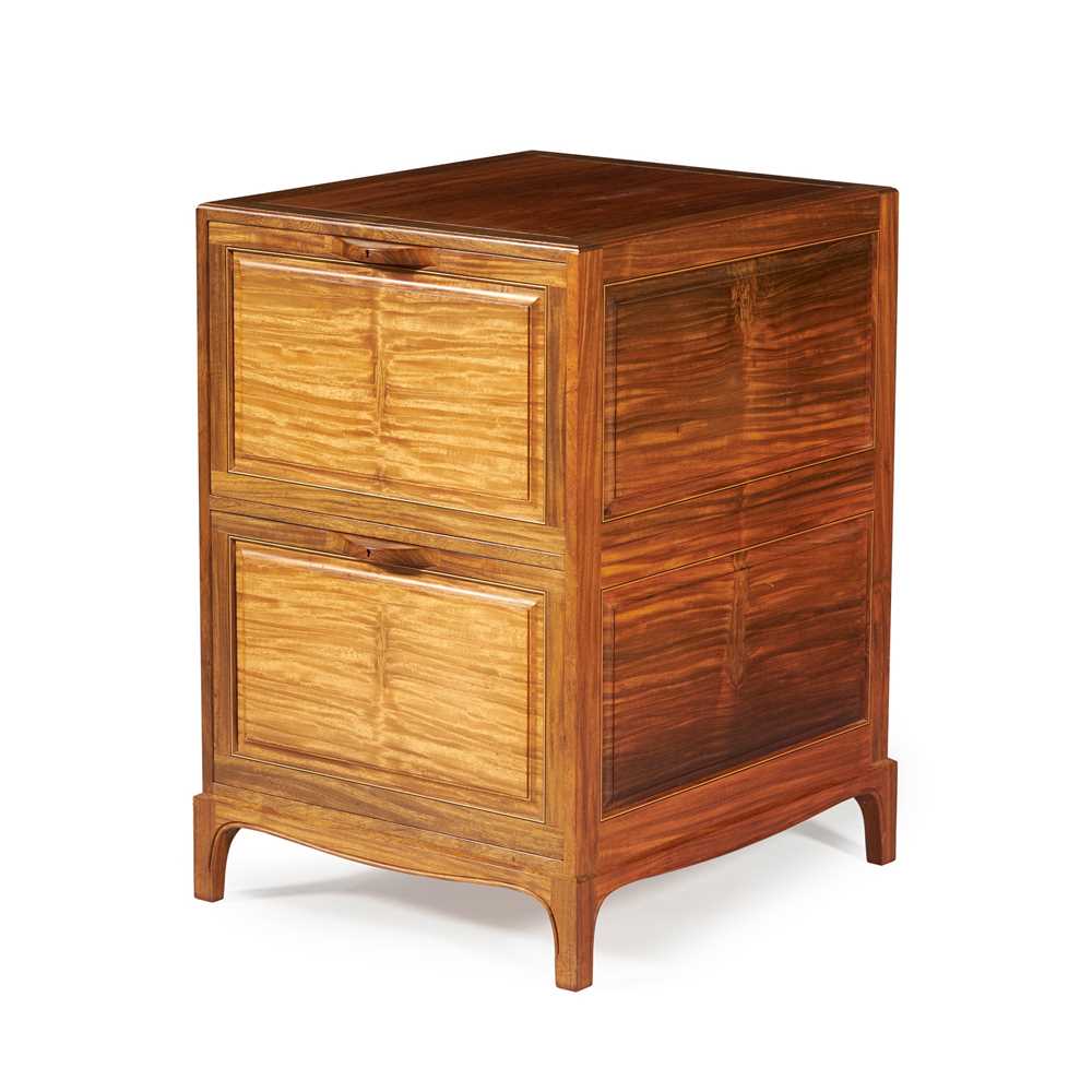 Appraisal: EDWARD BARNSLEY - FILING CABINET CIRCA Indian Padouk with sycamore