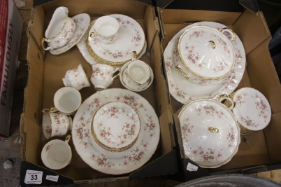 Appraisal: A collection of Paragon Victoria Rose Tea dinnerware trays