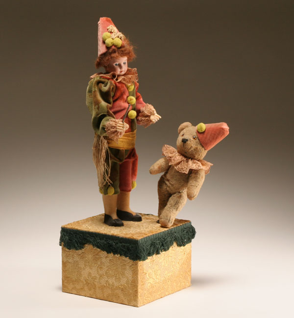 Appraisal: French automaton with Bahr Proschild German bisque head child clown