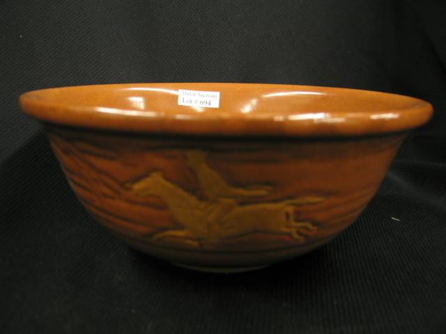 Appraisal: Paul Revere Art Pottery Bowl Paul Revere on horseback brown