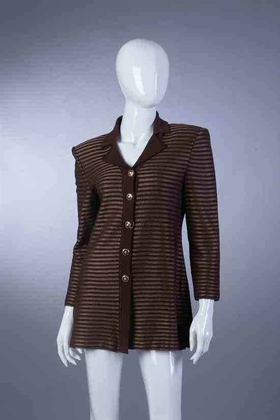 Appraisal: ST JOHN BY MARIE GRAY CHOCOLATE BROWN JACKET Size With