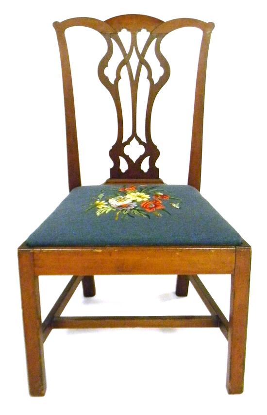 Appraisal: Side chair Connecticut Chapin School late th C cherry gothic