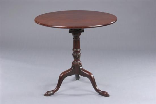 Appraisal: GEORGE III TILT-TOP TEA TABLE late th early th century