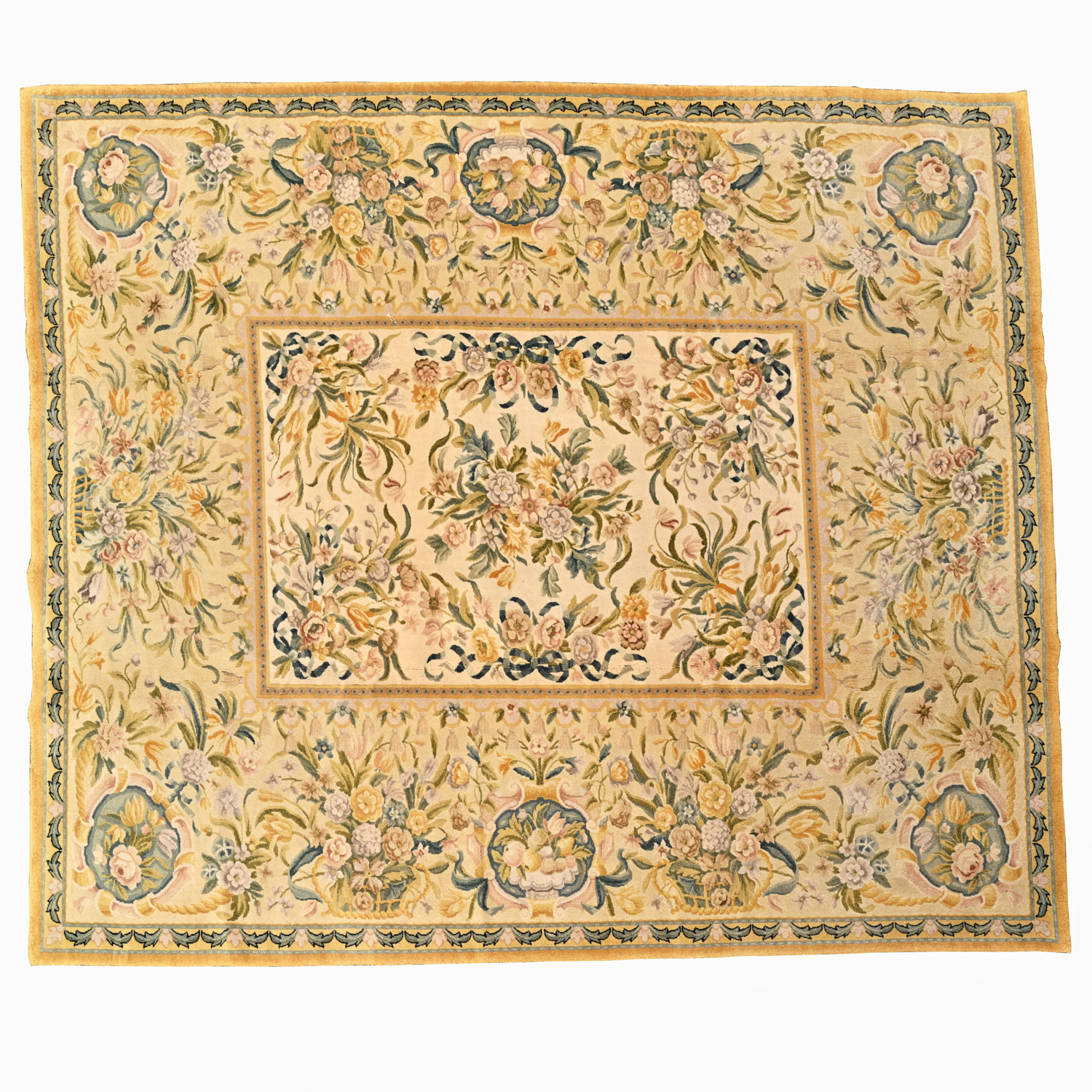 Appraisal: STARK FLORAL DESIGN CARPET th c Stark label to underside