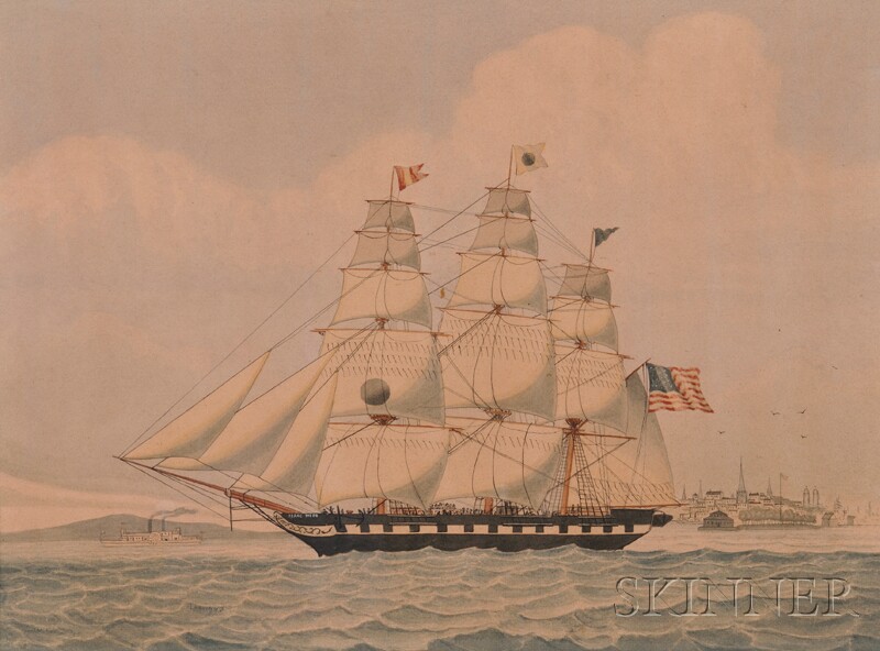 Appraisal: Lucius A Briggs Massachusetts - Portrait of the Ship ISAAC