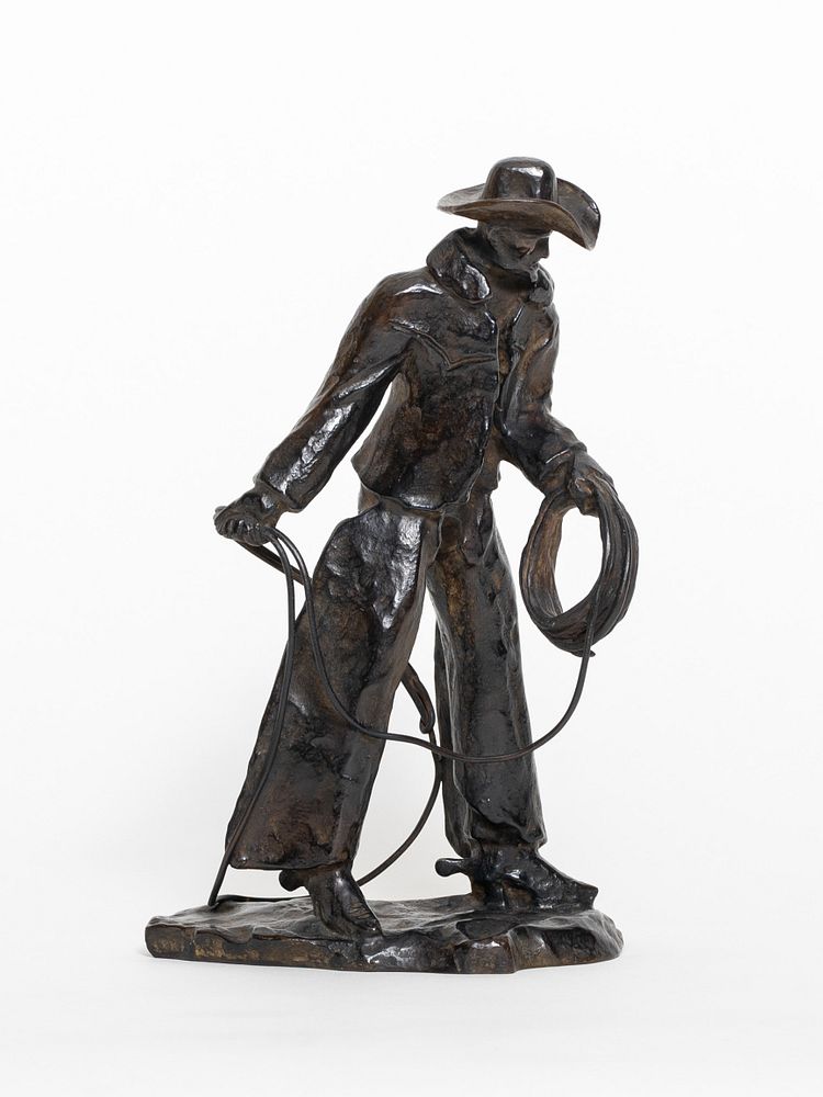 Appraisal: Harry Jackson Ground Roper Harry Jackson Ground Roper bronze inches