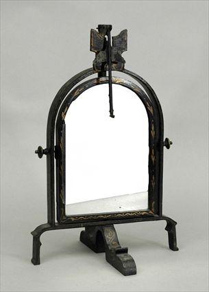 Appraisal: Wrought-Iron Painted Dressing Mirror