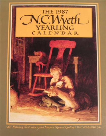 Appraisal: Lot Wyeth N C - Orig Photomechanical issued Prints Calendar