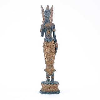 Appraisal: th Century Indian Gilt Bronze Parvati Sculpture Rubbing to gilt