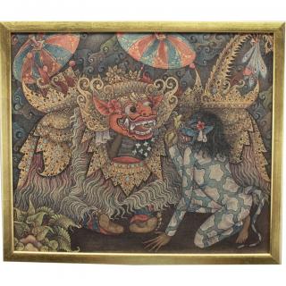 Appraisal: Ida Bagus Made Tebesaja Bali th century painting of Barong