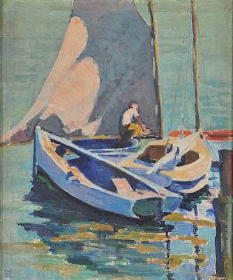 Appraisal: Elsa Vick Shaw American - The Sail Boothbay Harbor Maine