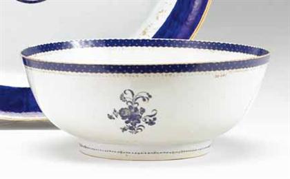 Appraisal: Chinese export porcelain enamel and gilt decorated punch bowl th