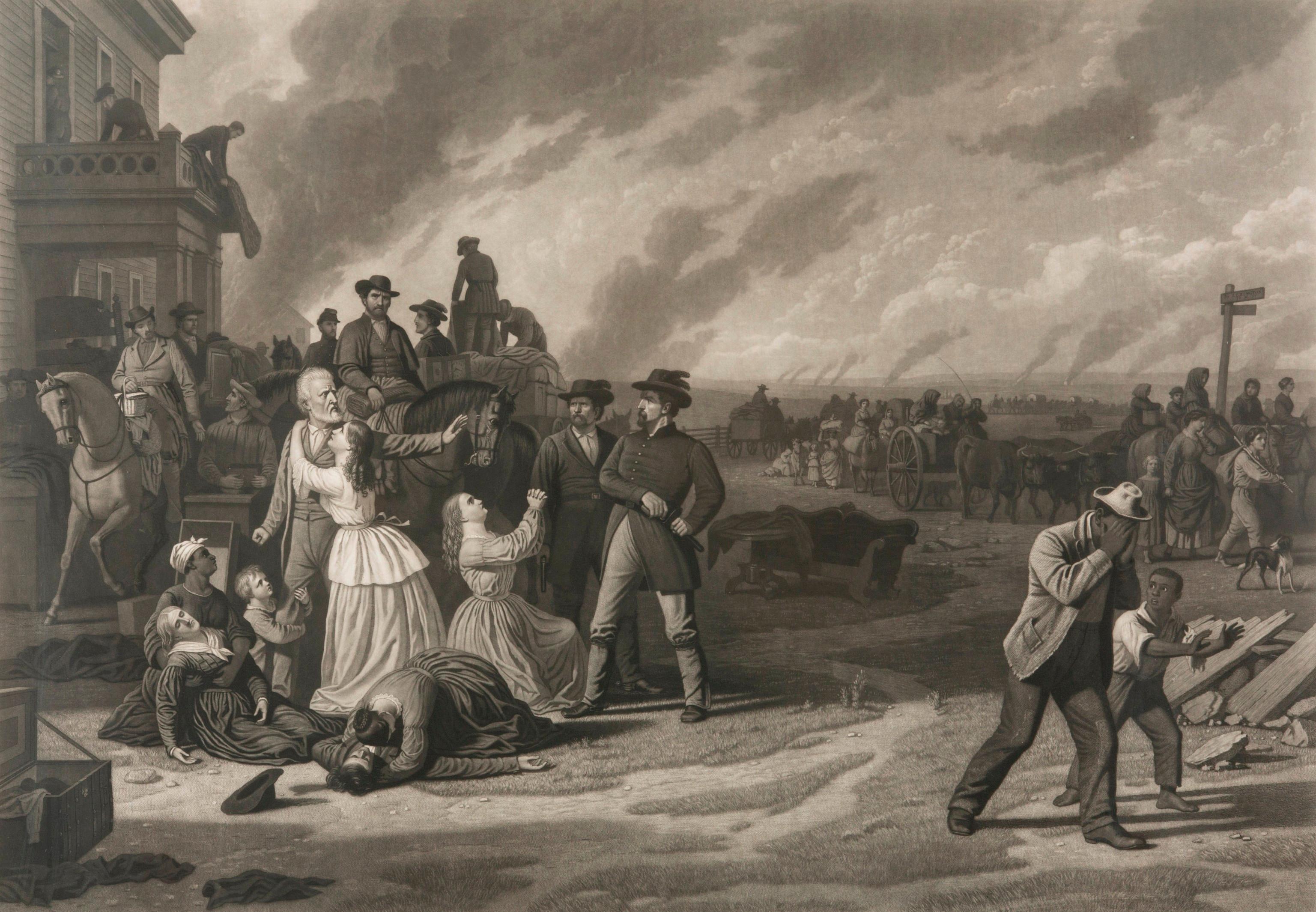 Appraisal: GEORGE CALEB BINGHAM - MARTIAL LAW MEZZOTINT George Caleb Bingham