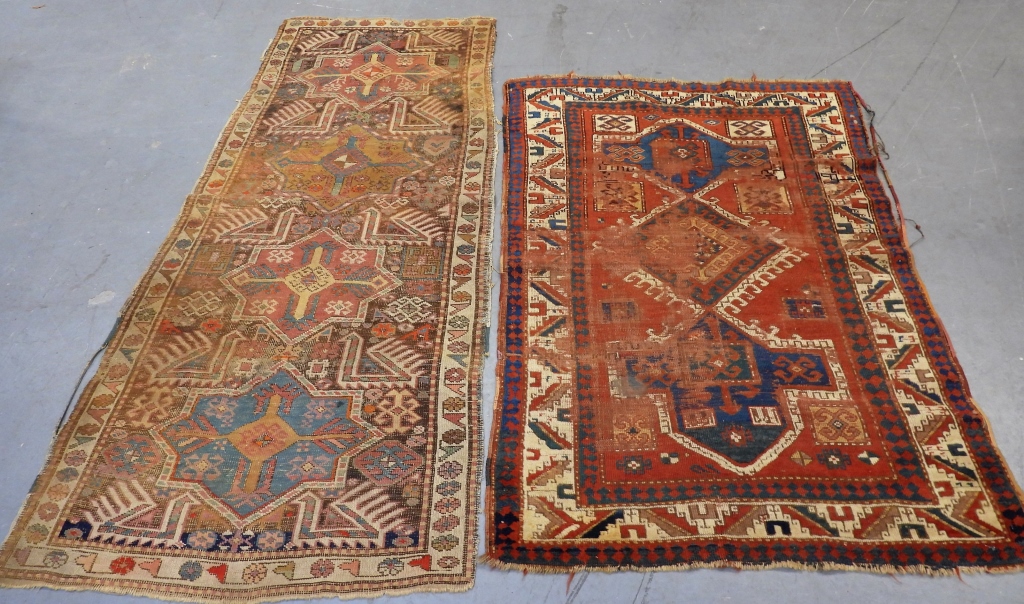 Appraisal: PC CAUCASIAN KAZAK AKSTAFA RUGS Middle EastEarly th CenturyIncludes a