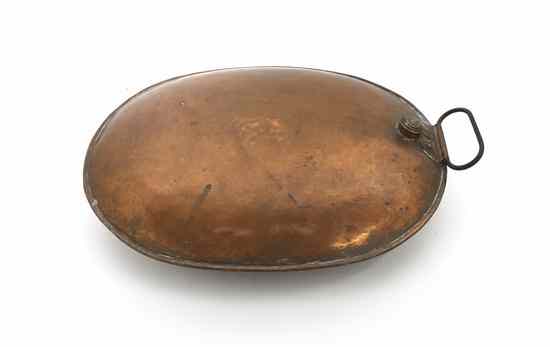 Appraisal: An English Copper Bedwarmer th century having a hand hammered