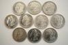 Appraisal: COINS - Lot of ten Morgan silver dollars EF to